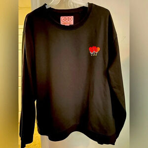 JZD 2X unisex black crew neck l/s jersey. Celebrating Latino Community & Culture
